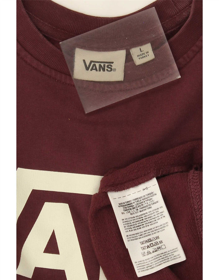Vans muška majica s grafičkim motivima, veliki pamuk bordo boje