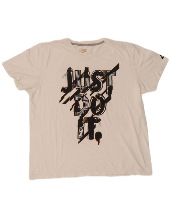 Nike Muška majica kratkih rukava Slim Fit Graphic Top 2XL Bijela
