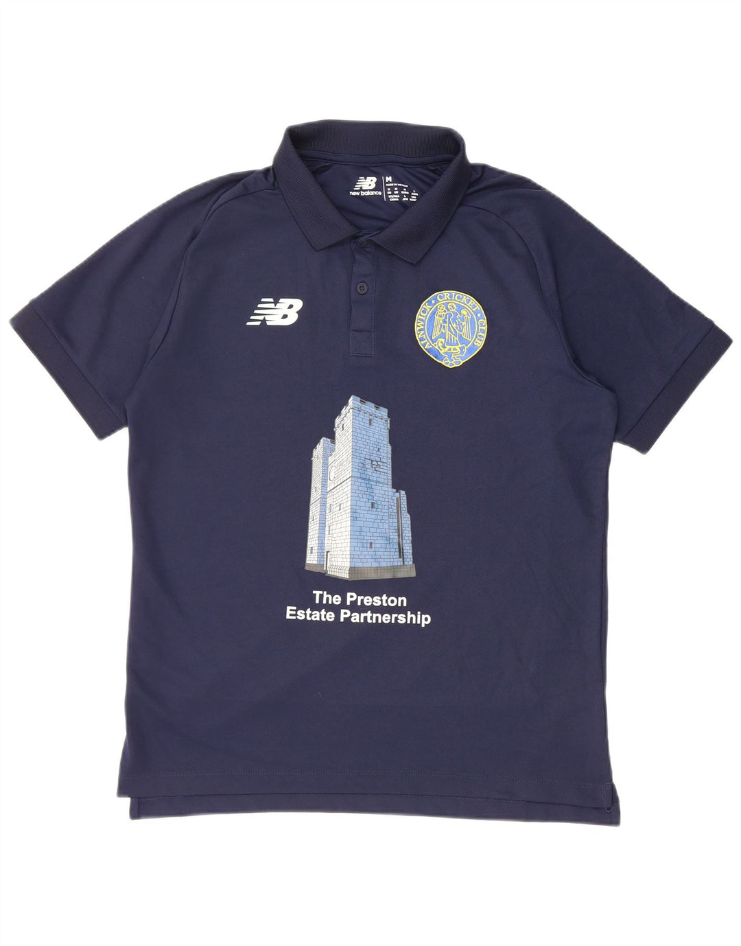 New Balance muška polo majica srednje plave boje od poliestera