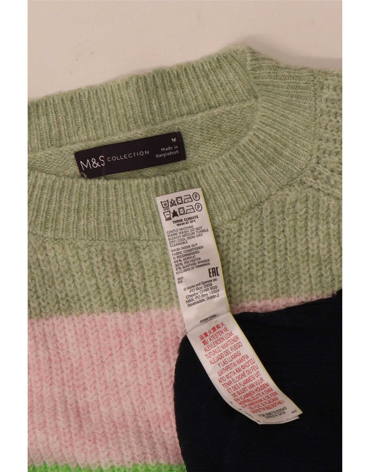 Marks & Spencer ženski džemper s veznim izrezom UK 14 srednje raznobojni