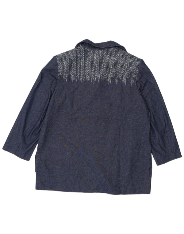 Ungaro ženski sako sa 3/4 rukava i 4 gumba UK 16 Veliki tamnoplavi