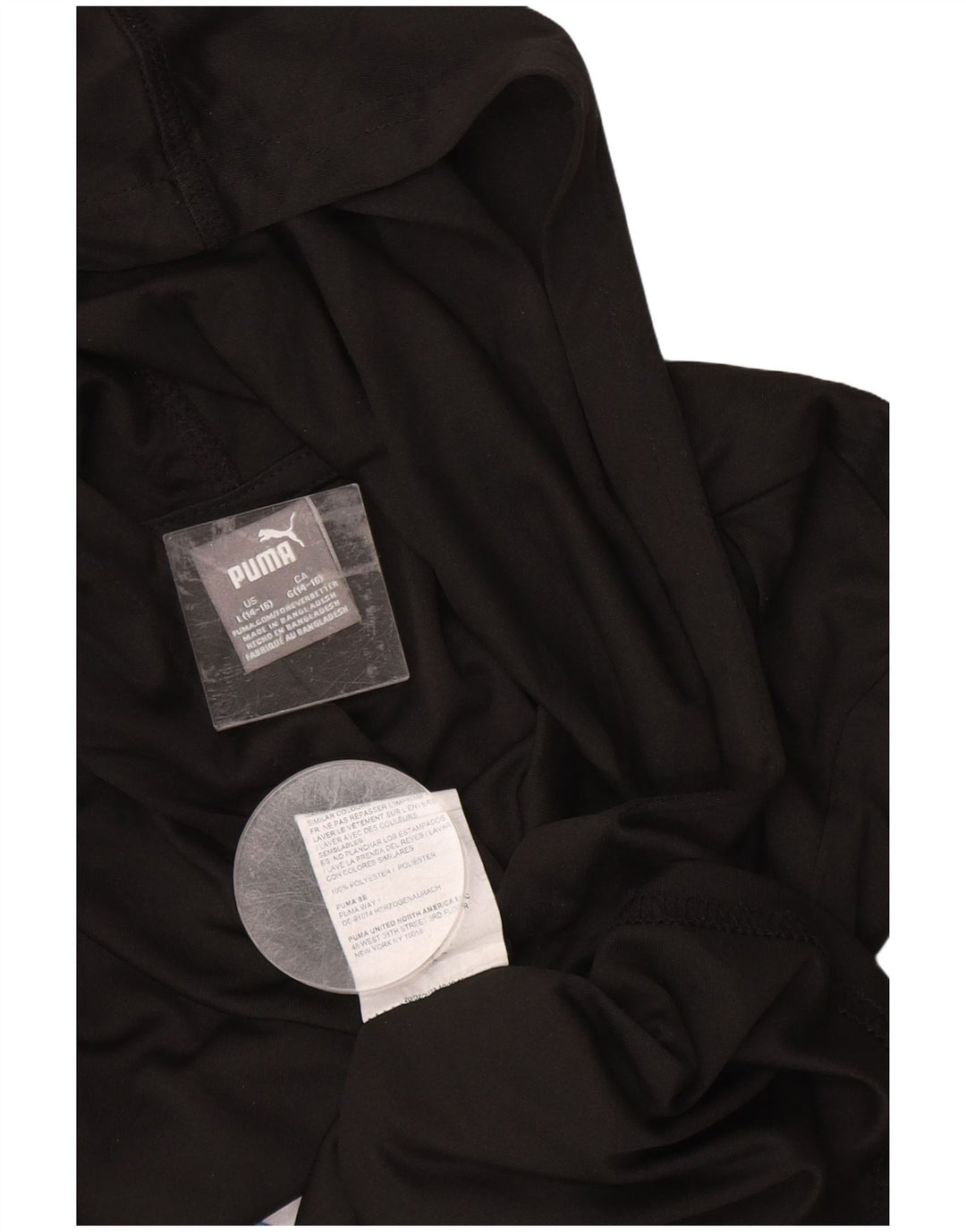PUMA majica dugih rukava s kapuljačom za dječake 14-15 godina velika crna poliester