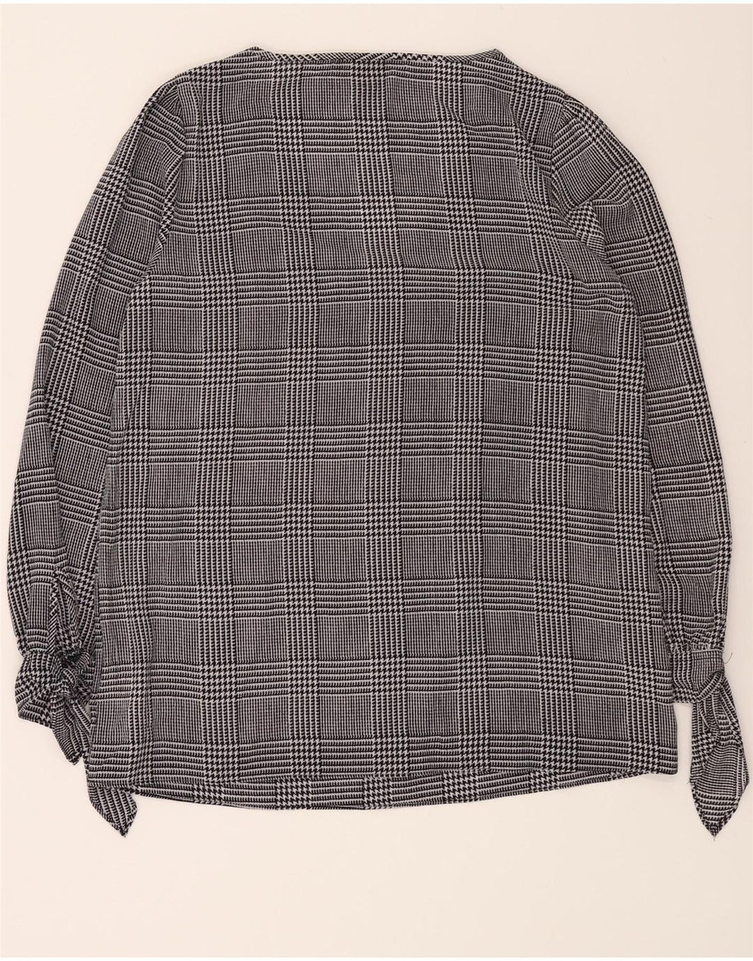 MICHAEL KORS Womens Long Sleeve Blouse Top UK 16 Large Grey Herringbone Vintage Michael Kors and Second-Hand Michael Kors from Messina Hembry 