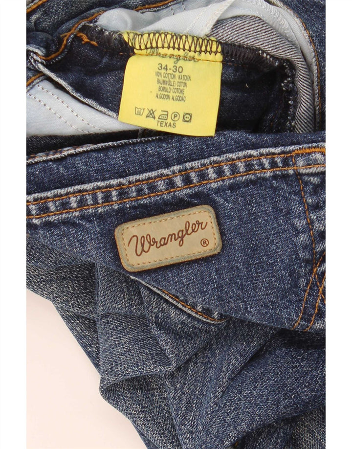 Wrangler muške ravne traperice W34 L30 plavi pamuk