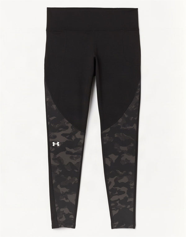 Under Armour Ženske Cold Gear Leggings UK 14 srednje crne kamuflažne boje
