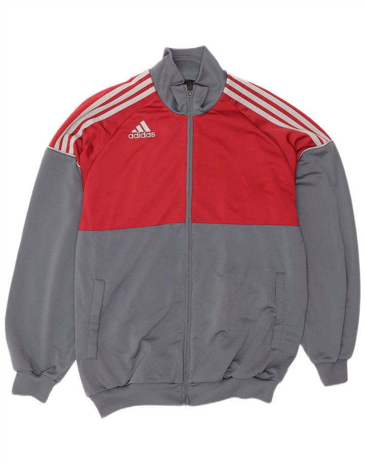 Adidas muška trenirka gornja jakna UK 38/40 srednje siva poliester u boji