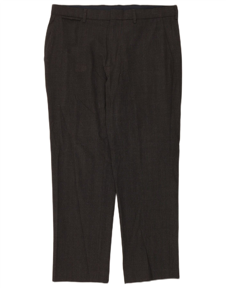 Marks & Spencer muške chino hlače standardnog kroja W34 L29 sivi poliester