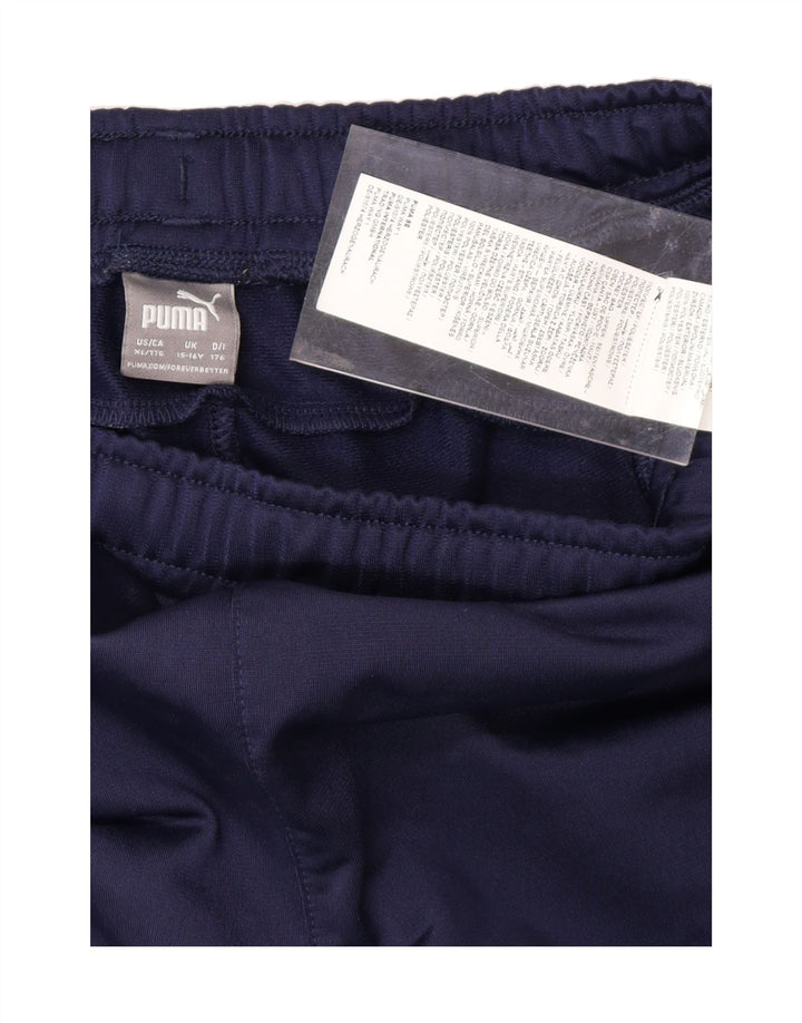 PUMA Boys Tracksuit Trousers 15-16 Years  Navy Blue Polyester Vintage Puma and Second-Hand Puma from Messina Hembry 