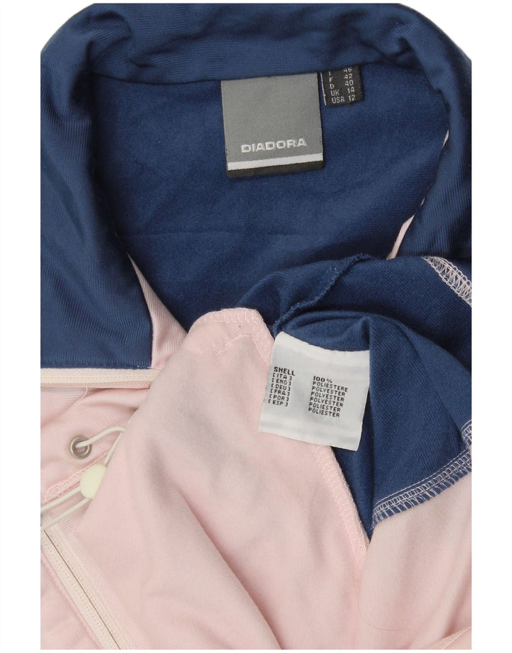 Diadora ženska gornja jakna trenirke UK 14 Large Blue Colourblock poliester