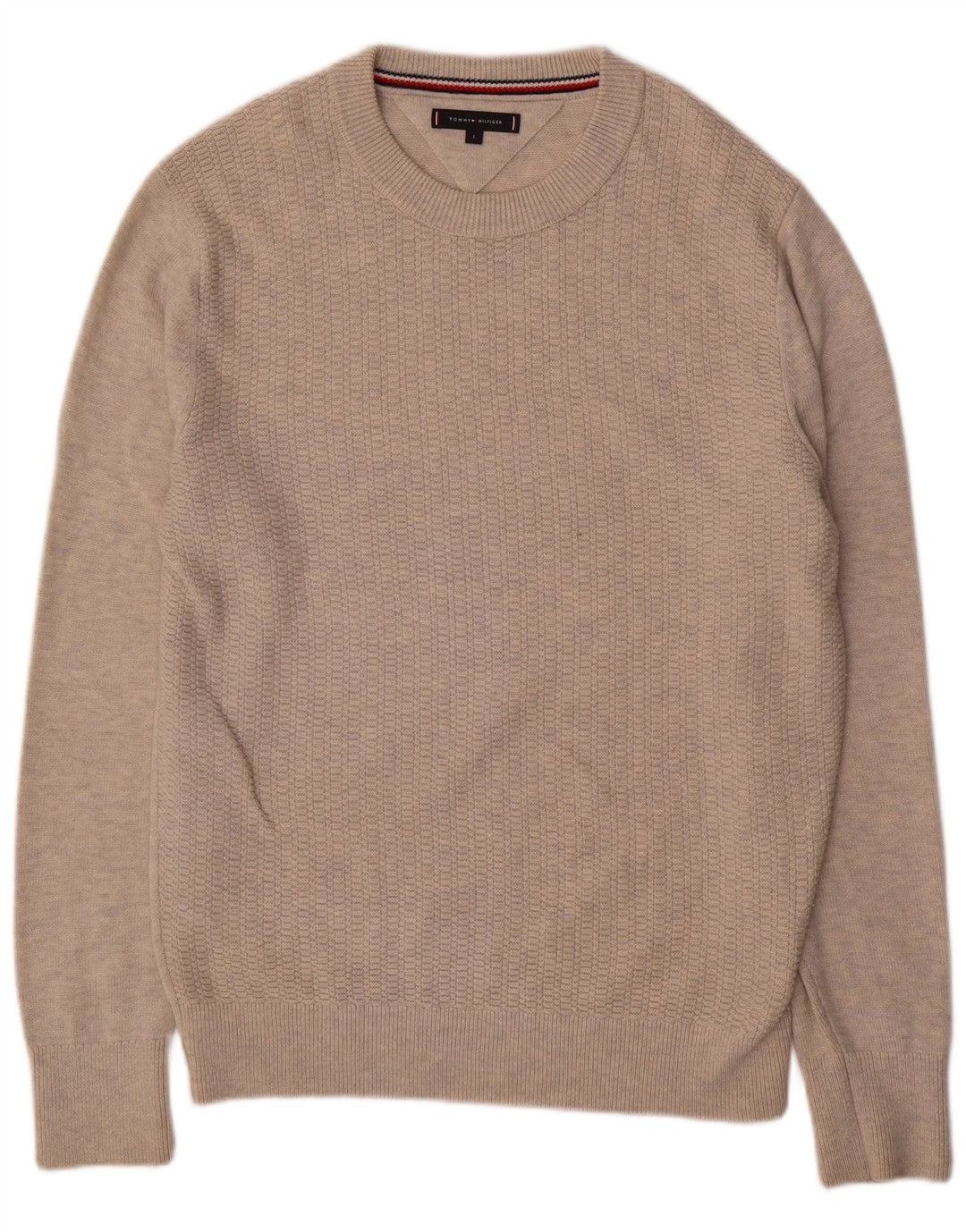 Veliki bež muški džemper s okruglim izrezom Tommy Hilfiger