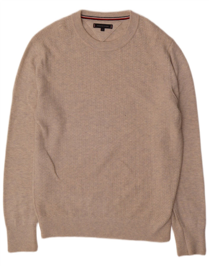 Veliki bež muški džemper s okruglim izrezom Tommy Hilfiger