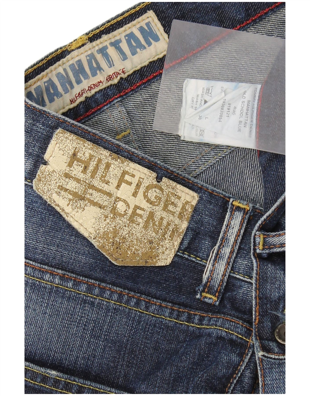 TOMMY HILFIGER Ženske traperice Manhattan Bootcut W33 L30 Plavi pamuk