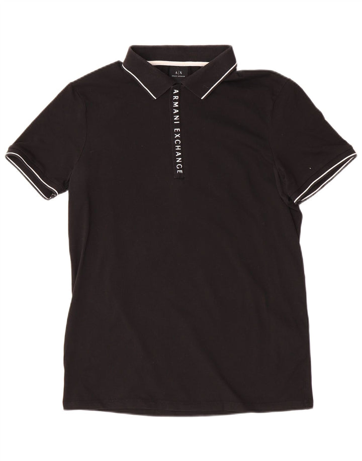 Armani Exchange muška polo majica srednje crne pamučne boje