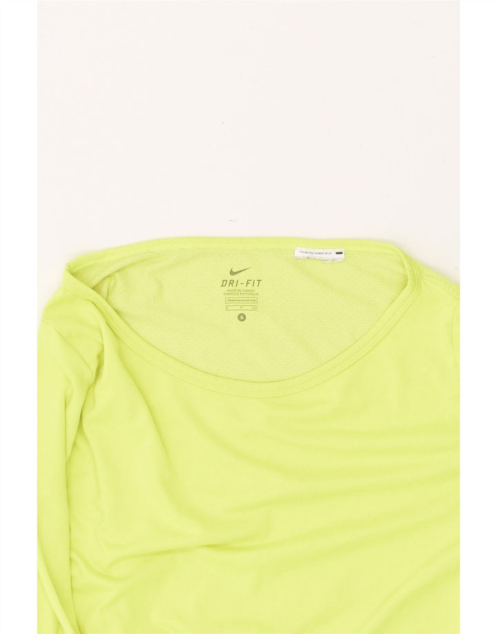 NIKE Ženska Dri Fit majica dugih rukava UK 10 Mali zeleni poliester