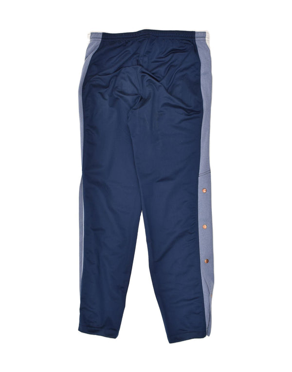 ASICS Mens Tracksuit Trousers Joggers Large Navy Blue Colourblock