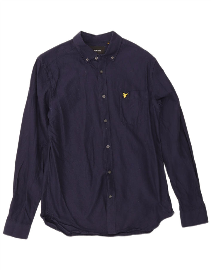 Lyle & Scott muška košulja mala tamnoplava pamučna