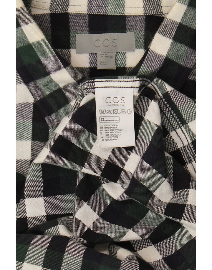 Cos muška flanelska košulja srednje zelene karirane boje