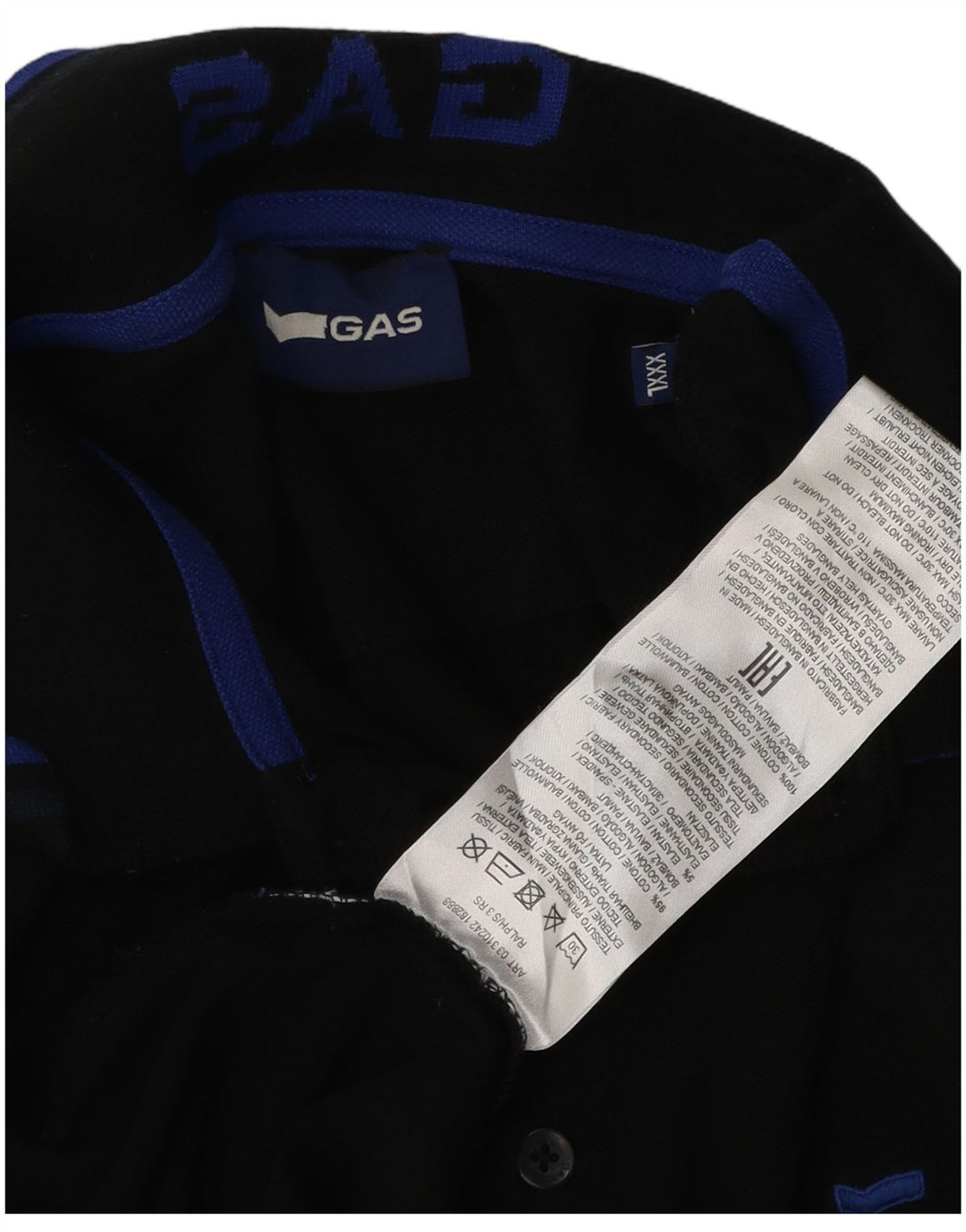Gas muška polo majica 3XL crni pamuk