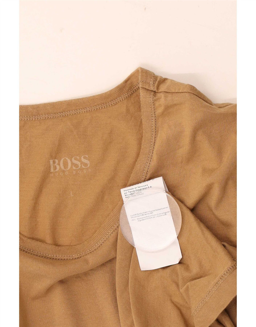 Hugo Boss Muška majica kratkih rukava Velika bež pamuk