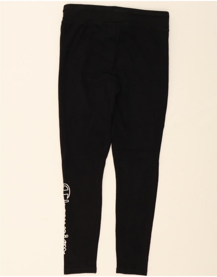 CHAMPION Womens Graphic Leggings UK 14 Medium  Black Cotton Vintage Champion and Second-Hand Champion from Messina Hembry 