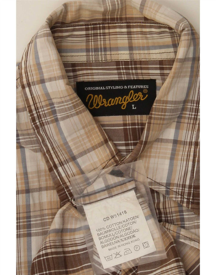 Wrangler muška košulja veliki bež karirani pamuk