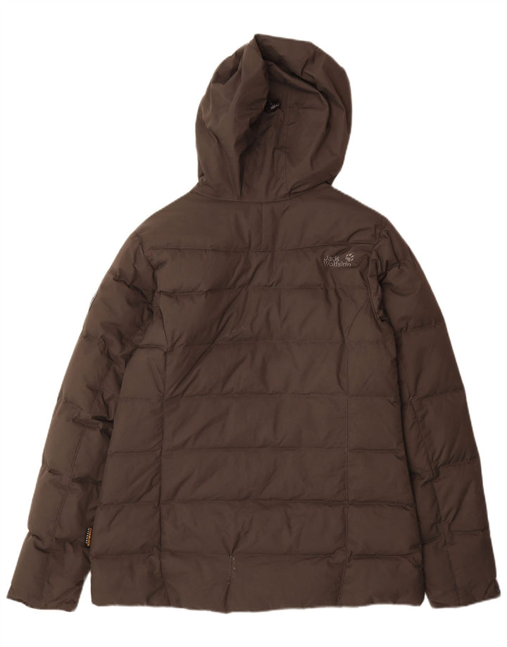 Jack Wolfskin ženska podstavljena jakna s kapuljačom UK 12/14 srednje smeđa poliamid