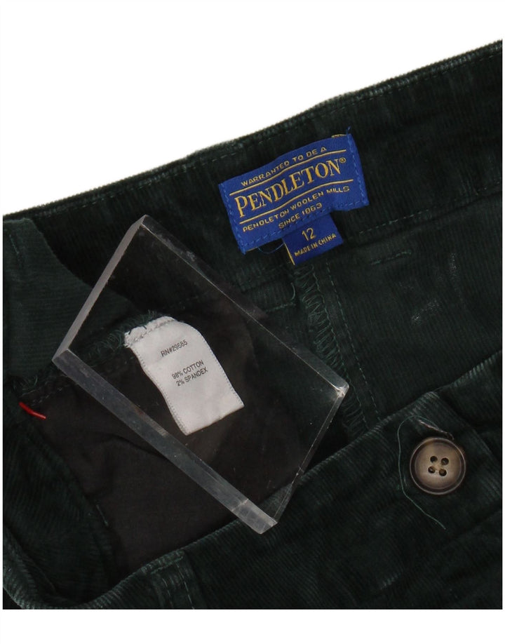 Pendleton ženske hlače od samta US 12 Large W32 L31 Zeleni pamuk