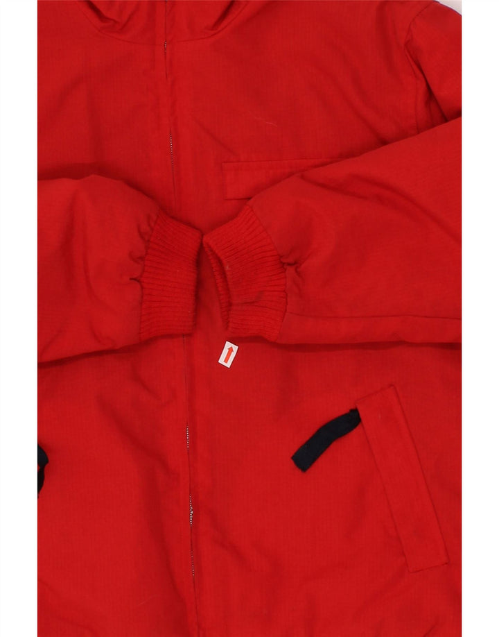 ASICS Girls Windbreaker Jacket 11-12 Years Red Polyester Vintage Asics and Second-Hand Asics from Messina Hembry 