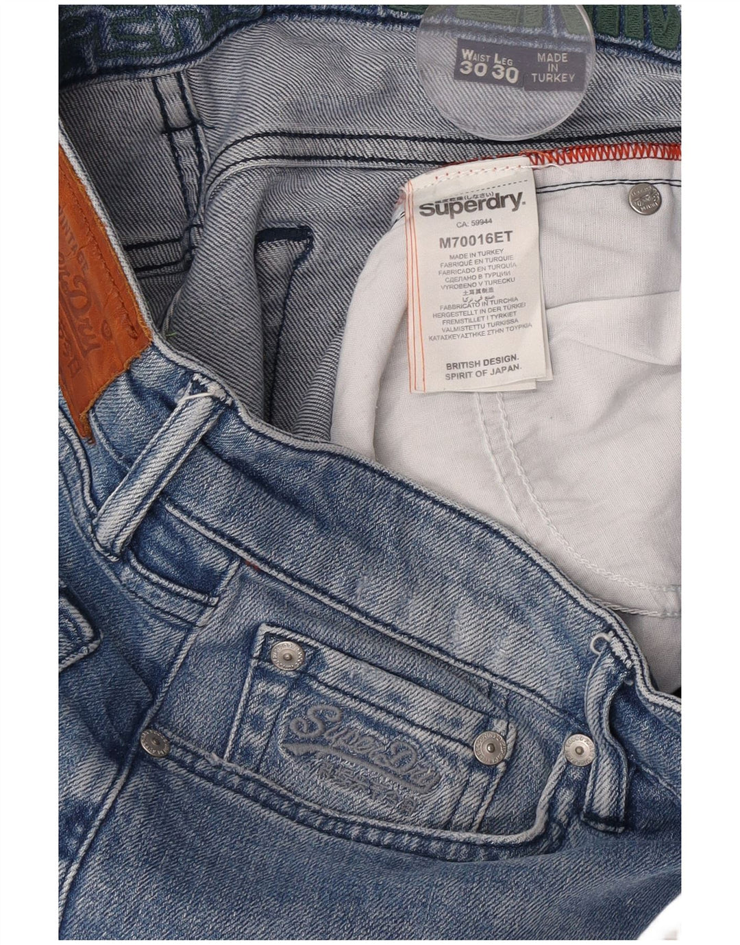 Superdry muške uske traperice W30 L27 plavi pamuk