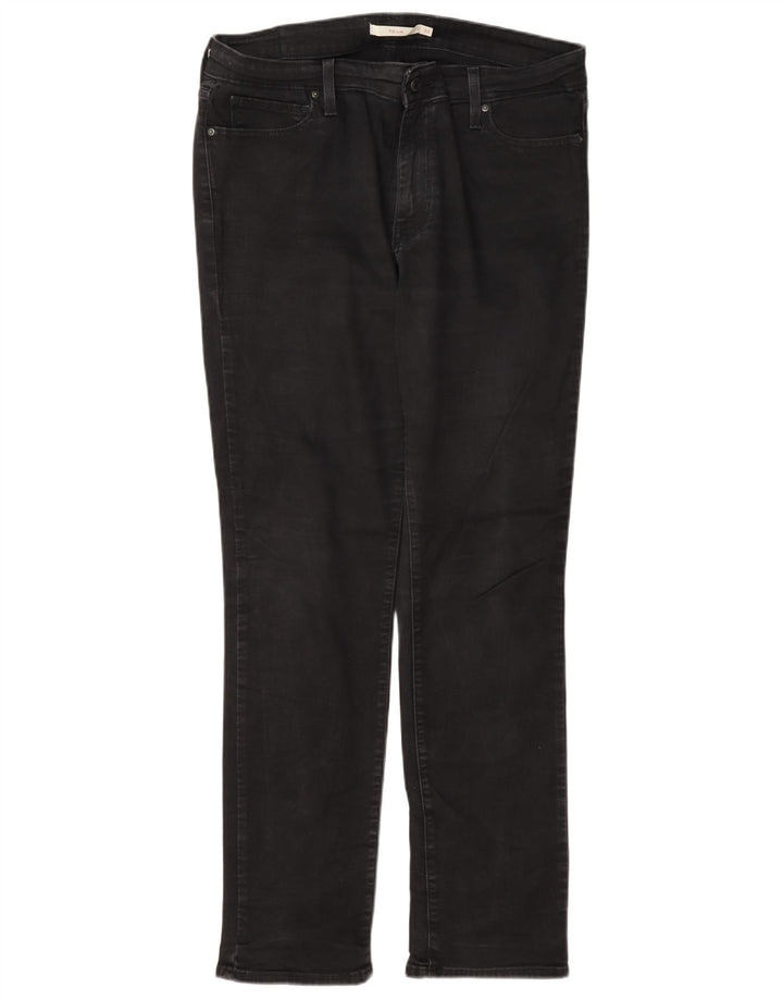 Levi's ženske 712 uske traperice W32 L32 crni pamuk