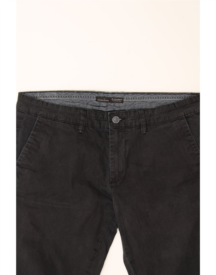 ZARA Mens Slim Casual Trousers W32 L33 Black Vintage Zara and Second-Hand Zara from Messina Hembry 