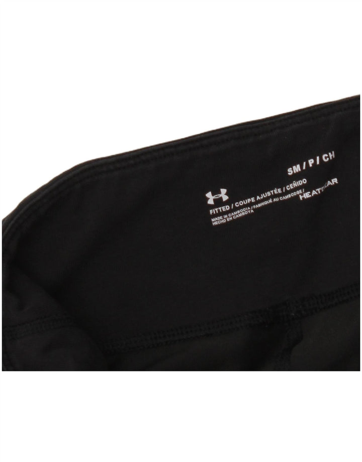 UNDER ARMOUR Ženske Heat Gear Graphic Leggings UK 10 Male crne