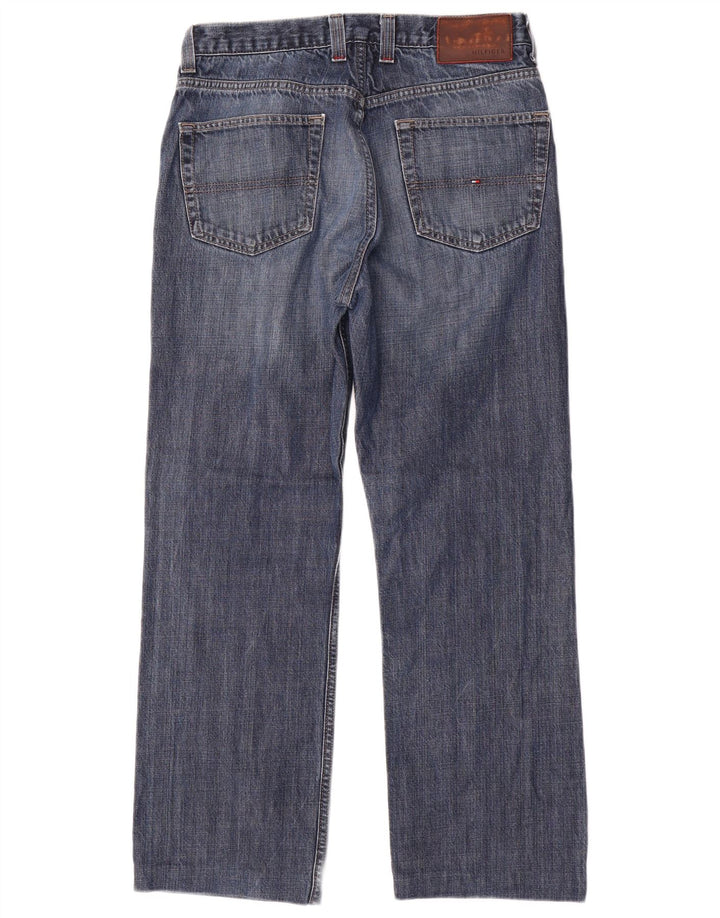 TOMMY HILFIGER Muške ravne traperice W32 L29 tamnoplavi pamuk