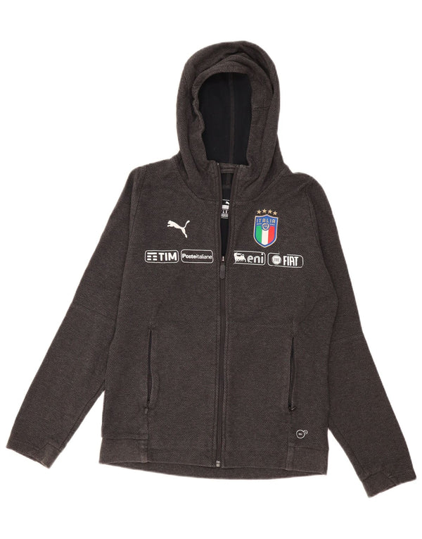 Puma ženski pulover s kapuljačom s patentnim zatvaračem Italia UK 12 srednje sivi pamuk