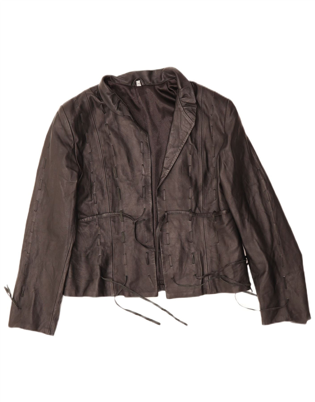 VINTAGE ženska kožna jakna IT 44 srednje crna