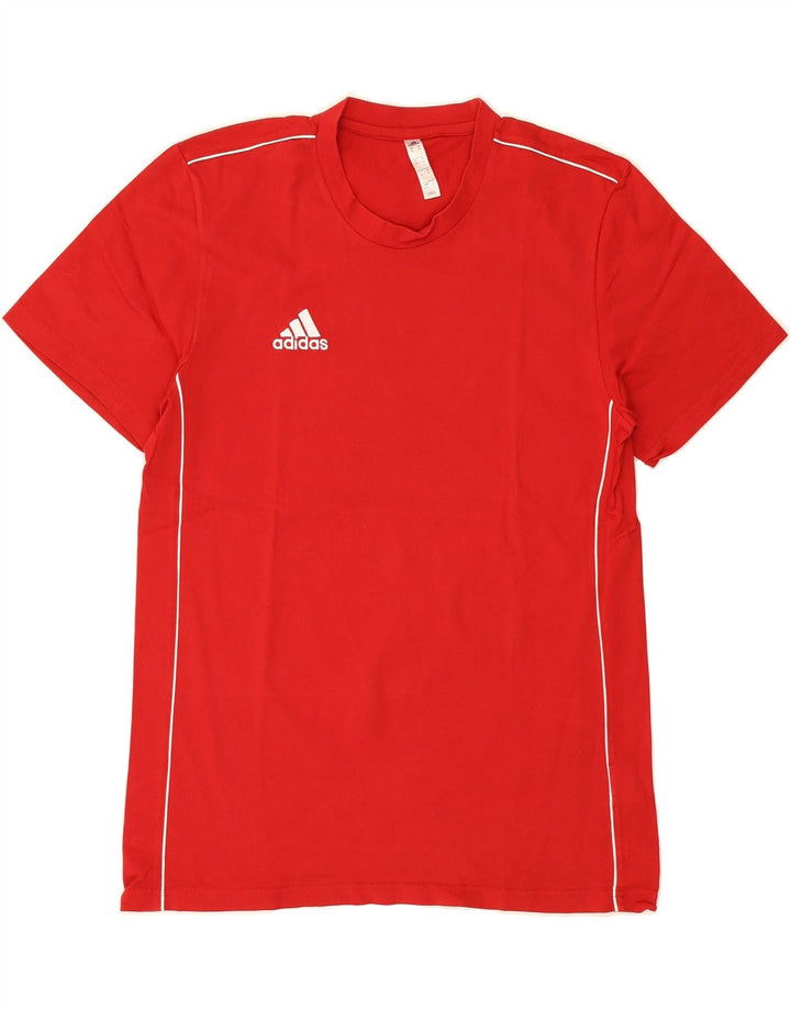 ADIDAS Mens T-Shirt Top Medium Red Cotton Vintage Adidas and Second-Hand Adidas from Messina Hembry 