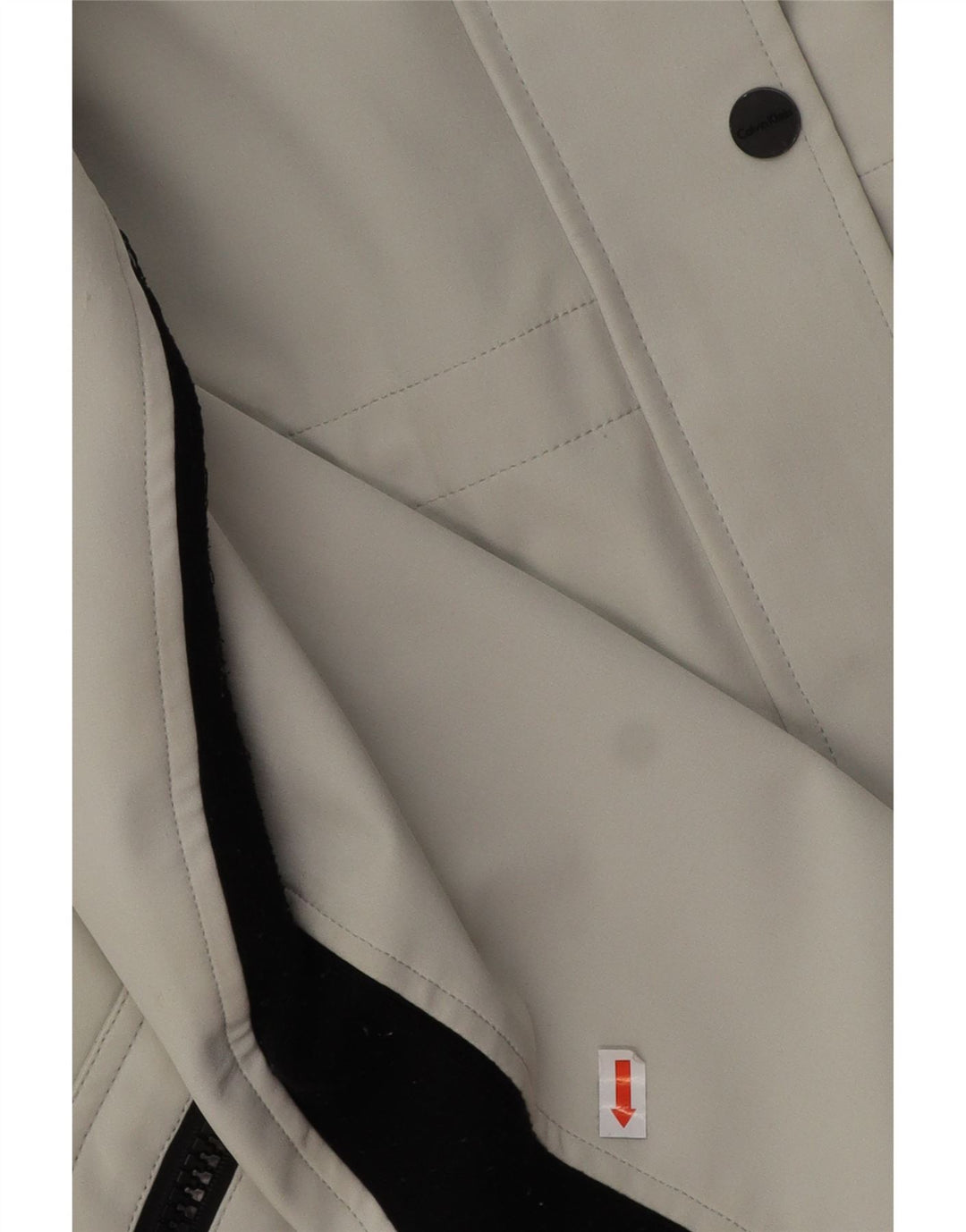 CALVIN KLEIN Ženska vjetrovka s kapuljačom UK 16 Veliki sivi poliester