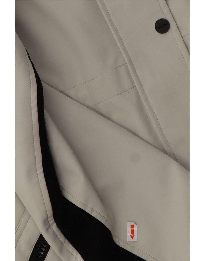 CALVIN KLEIN Ženska vjetrovka s kapuljačom UK 16 Veliki sivi poliester