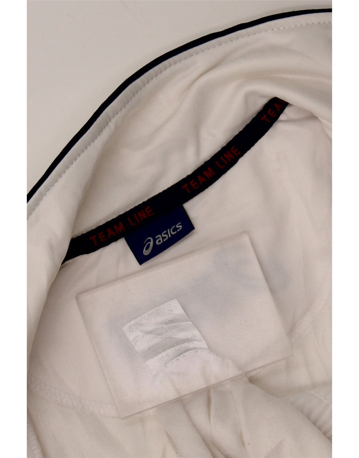 ASICS muška grafička gornja jakna trenirke srednje bijele boje od poliestera