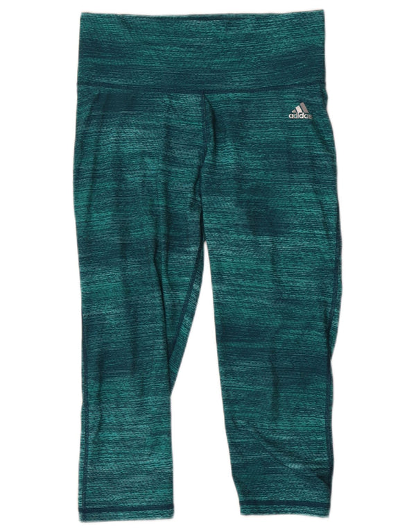 Adidas ženske Climalite Capri tajice UK 12/14 srednje zelene fleke