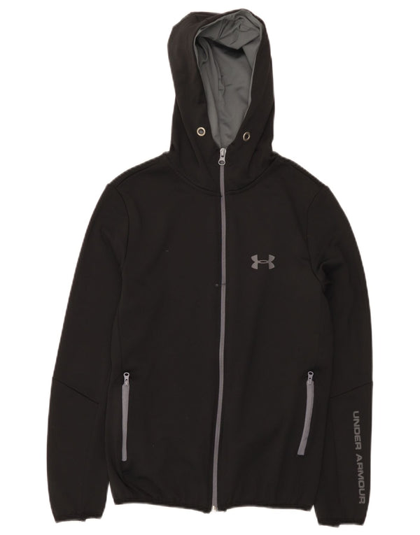 Gornja jakna od trenirke s kapuljačom Under Armour za dječake 11-12 godina, crna