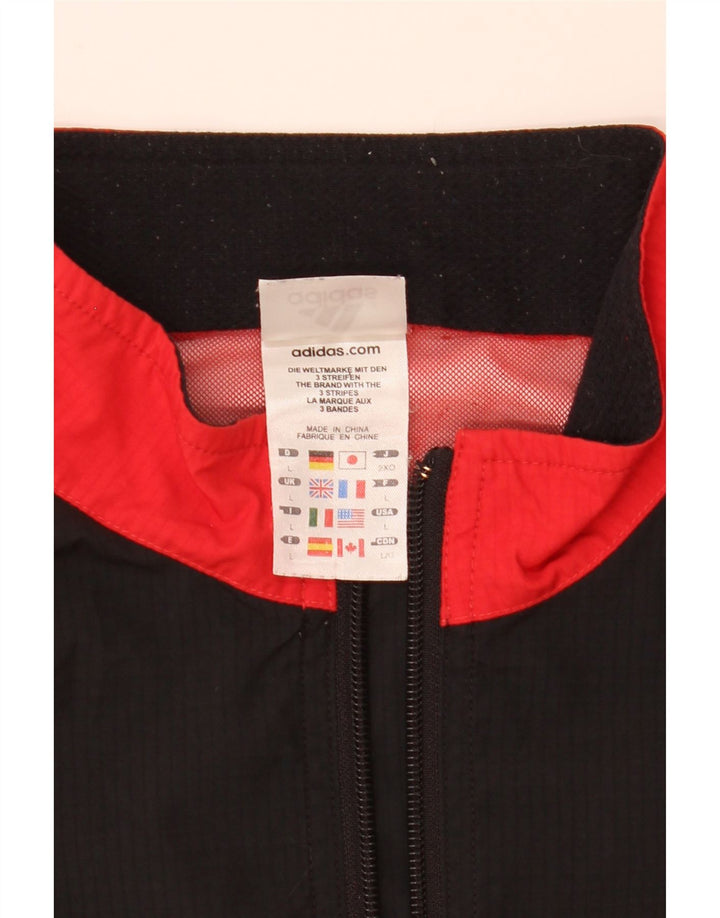 Adidas muška kišna jakna UK 40 Large Red Colourblock poliester