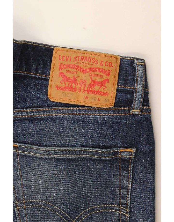 Levi's ženske 511 uske traperice W32 L30 tamnoplavi pamuk