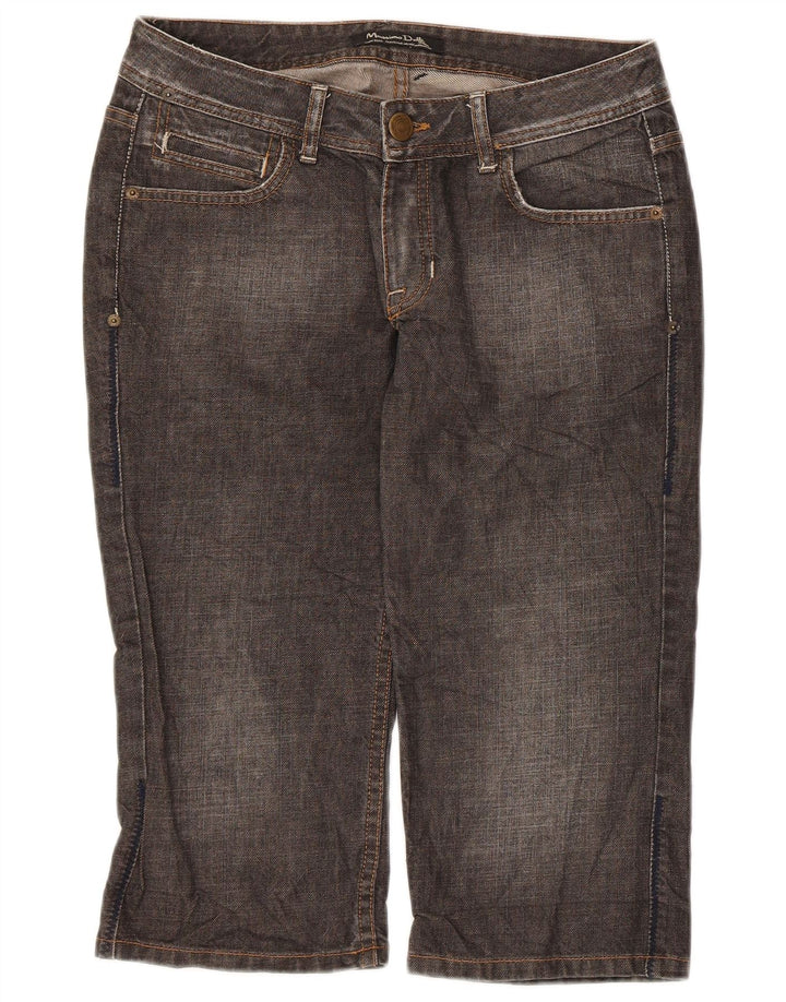 Massimo Dutti Ženske bermuda traper kratke hlače W28 Srednje sivi pamuk