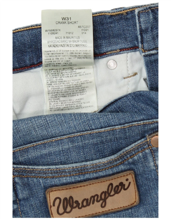 Wrangler muške traper kratke hlače W31 srednje plavi pamuk