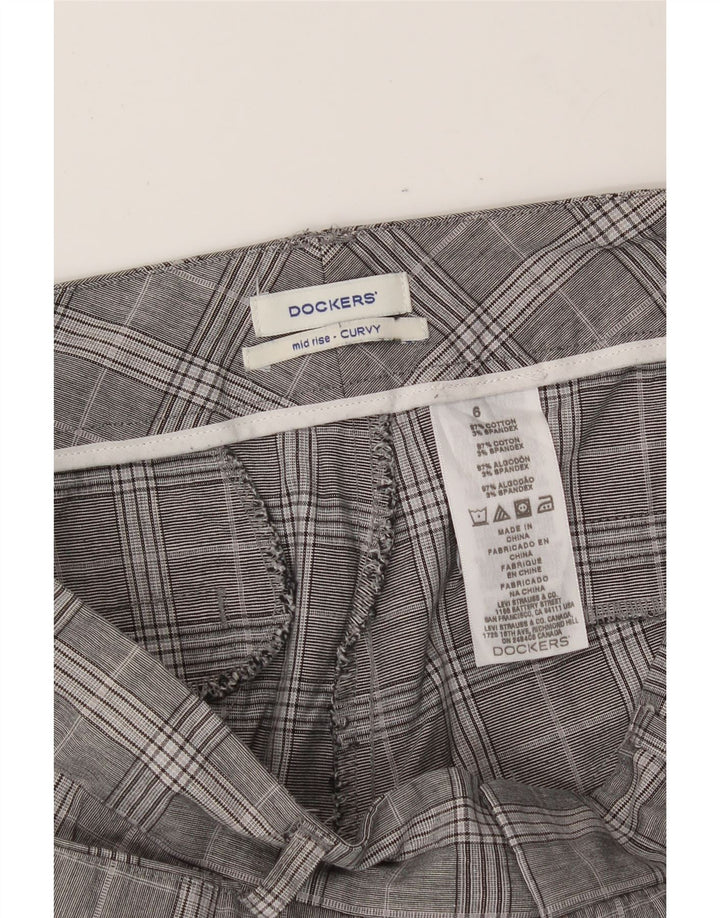 DOCKERS Womens Curvy Mid Rise Capri Trousers US 6 Medium W30 L20 Grey Vintage Dockers and Second-Hand Dockers from Messina Hembry 
