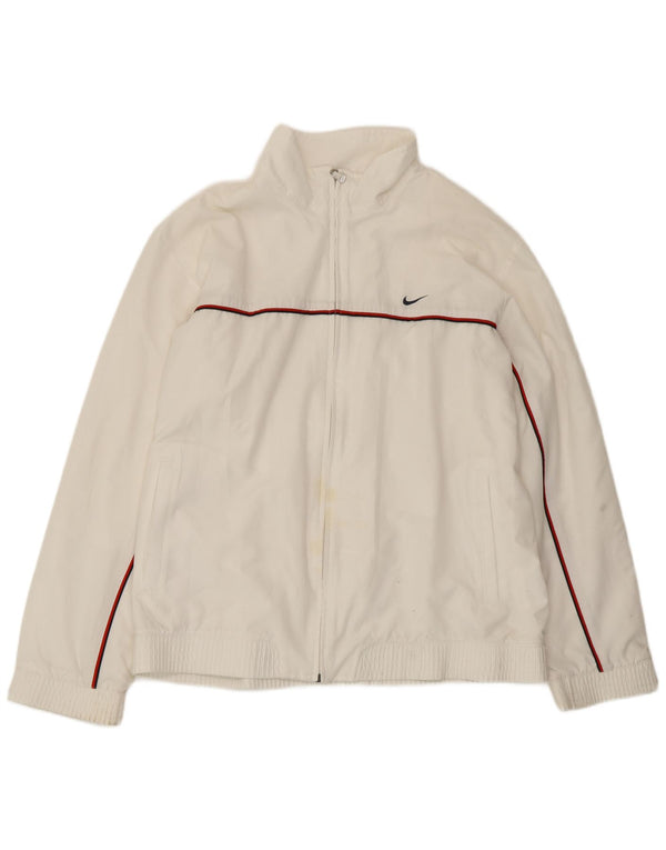 Nike muška gornja jakna trenirke UK 41/43 veliki bijeli poliester