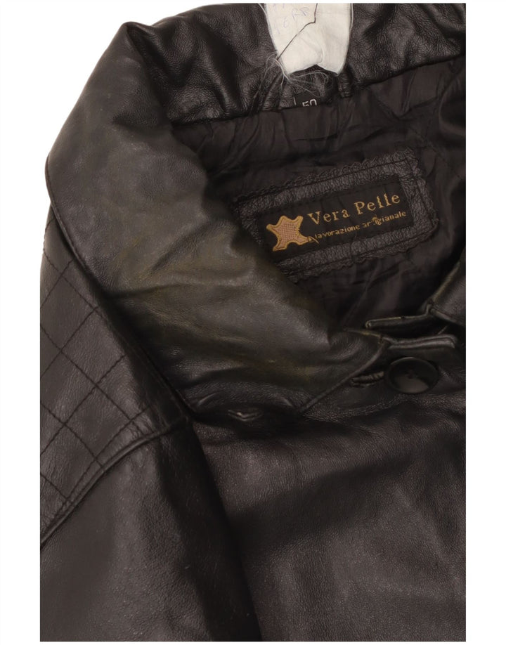 Vintage ženski kožni kaput IT 50 XL crna koža