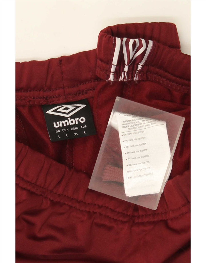 Umbro muške kratke sportske hlače s grafičkim motivima, veliki bordo poliester