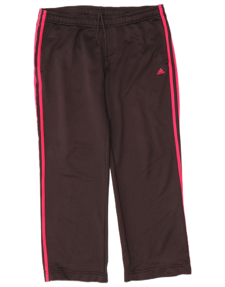 Adidas ženske hlače za trenirku Climalite UK 16/18 velike crne poliesterske